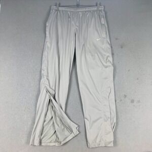 Nike Golf Pants Mens M Grey Wind Pants Elastic Waist Zipper Leg Cuffs Pockets